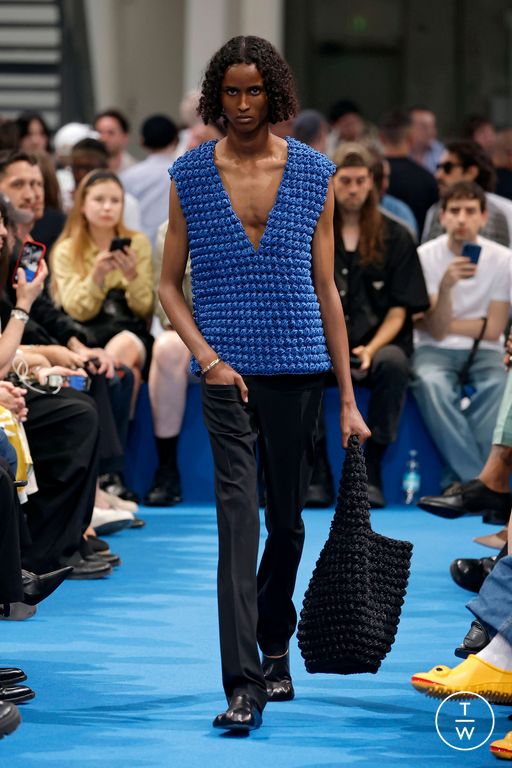 Mitchell Gorthy walks the runway during the Louis Vuitton Menswear News  Photo - Getty Images