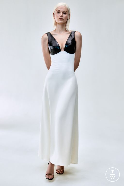 Brandon Maxwell Silk Midi Slip Dress - White