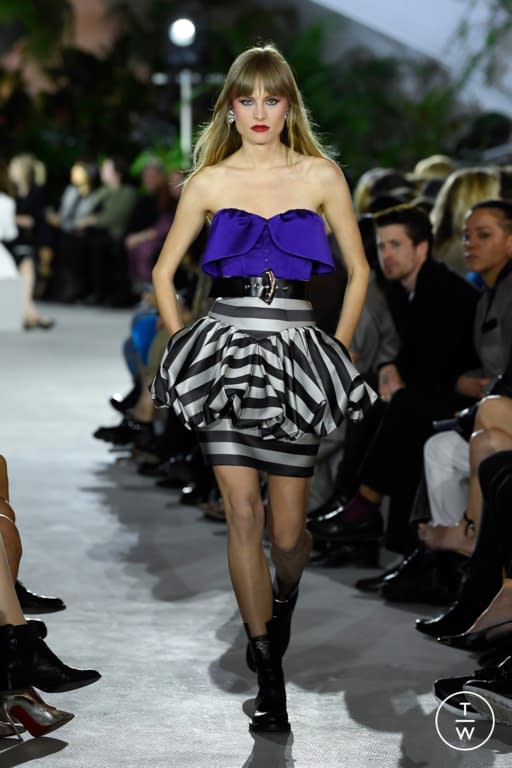 Klara Kristin walks on the runway during the Louis Vuitton Resort