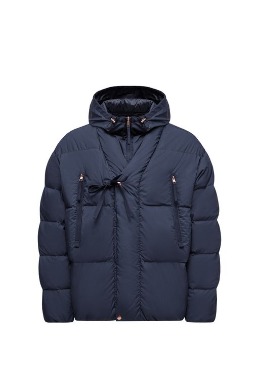美品[ 2021]Moncler $1500 Moncler AUTH NEW Logo Collar 2-Tone Quilted Shell Down