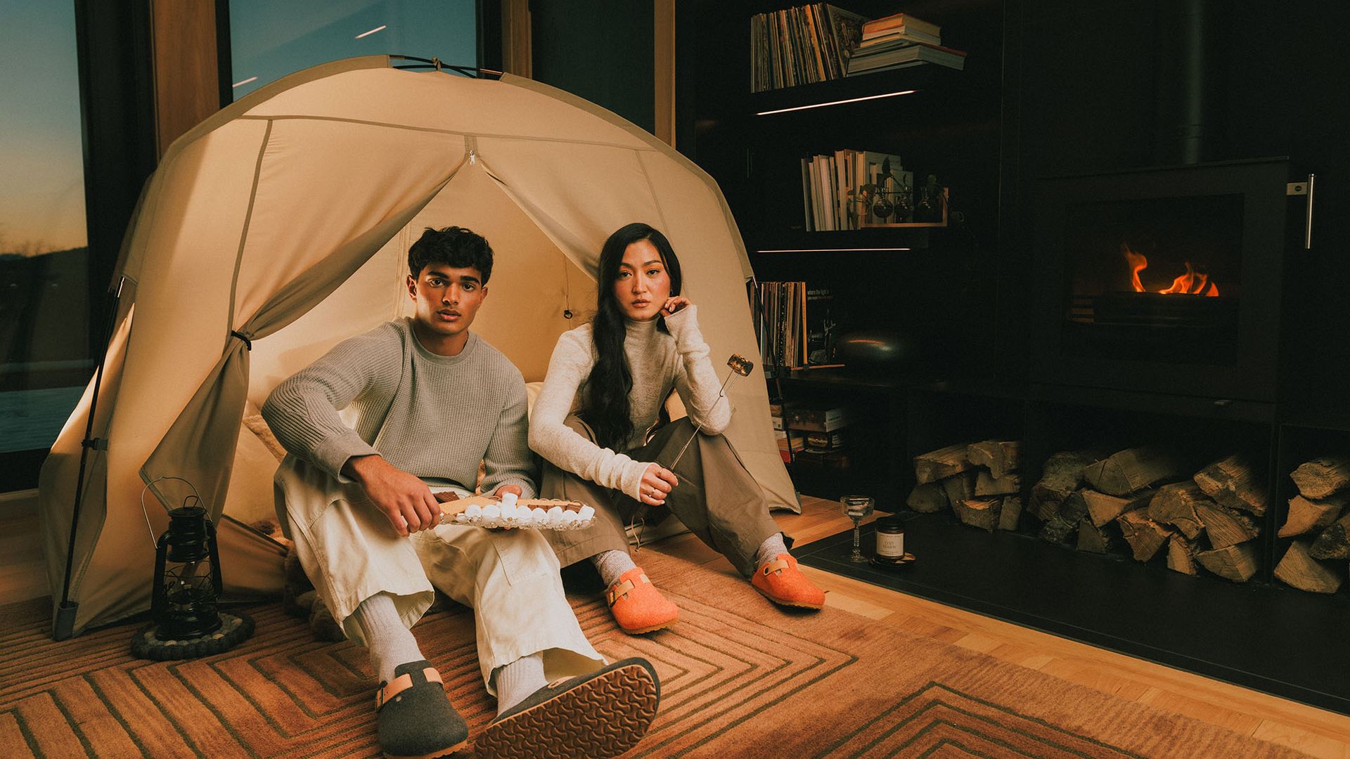 Birkenstock And CNCPTS Present The Fall/Winter ’25 Boston “Felt” Collection In Orange And Graphite