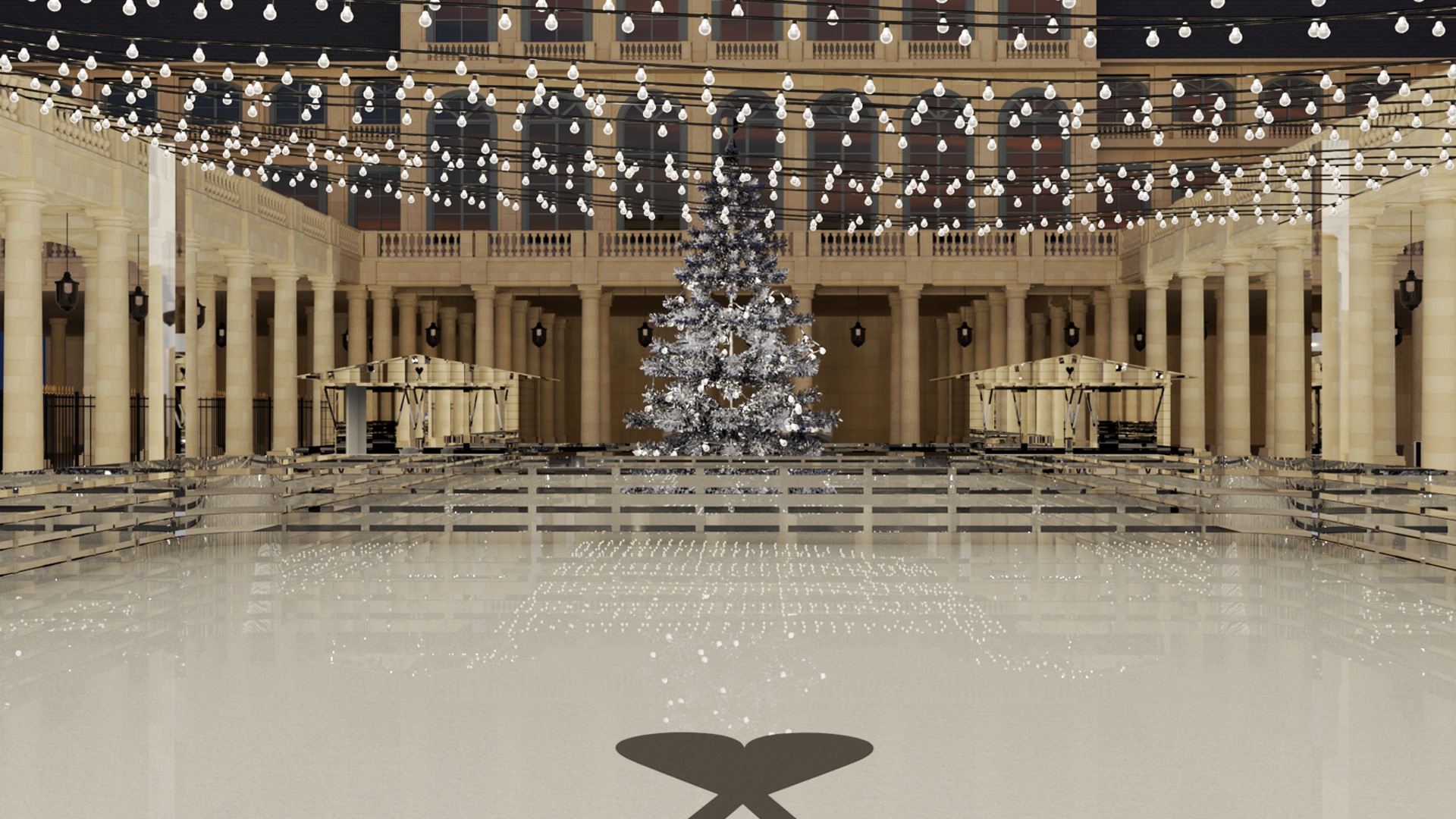 AMI SETS UP AN ICE-RINK AND A POP-UP STORE IN PARIS FOR THE HOLIDAY SEASON