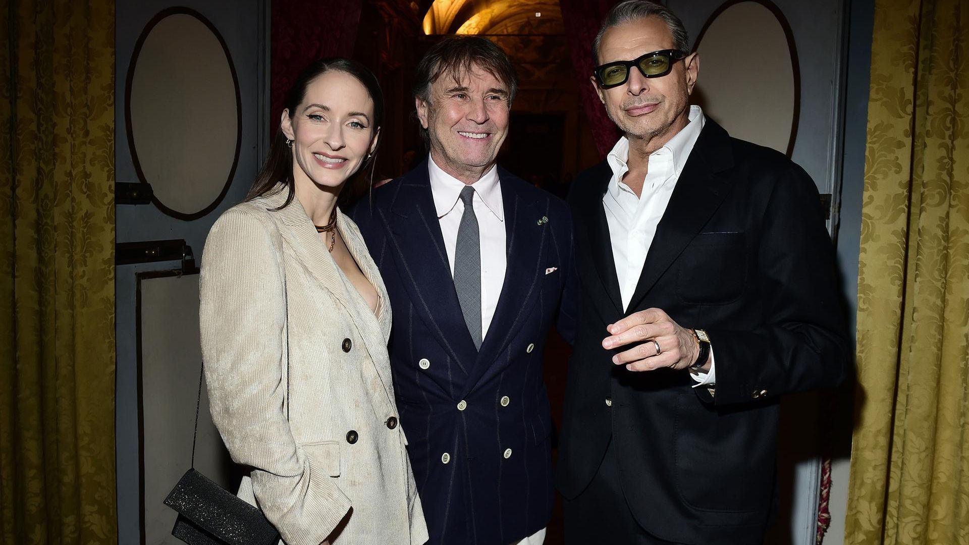 Jeff Goldblum, Lucky Blue Smith attended Brunello Cucinelli's Pitti Diner in Florence