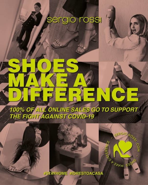 SERGIO ROSSI presents: SHOES MAKE A DIFFERENCE to support the fight against Covid-19