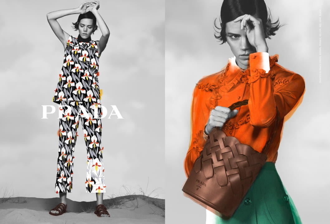 PRADA PRE-FALL 2020 WOMENSWEAR ADVERTISING CAMPAIGN   -  PAINTED IN PRADA