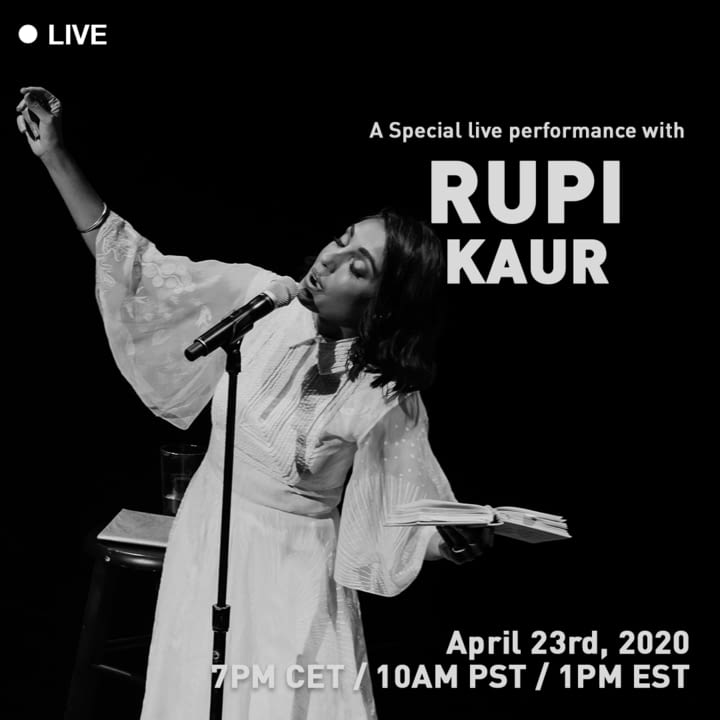 #CHEZ MAISON VALENTINO - 2ND EPISODE - RUPI KAUR LIVE PERFORMANCE - 23RD APRIL 2020 - 7.00PM