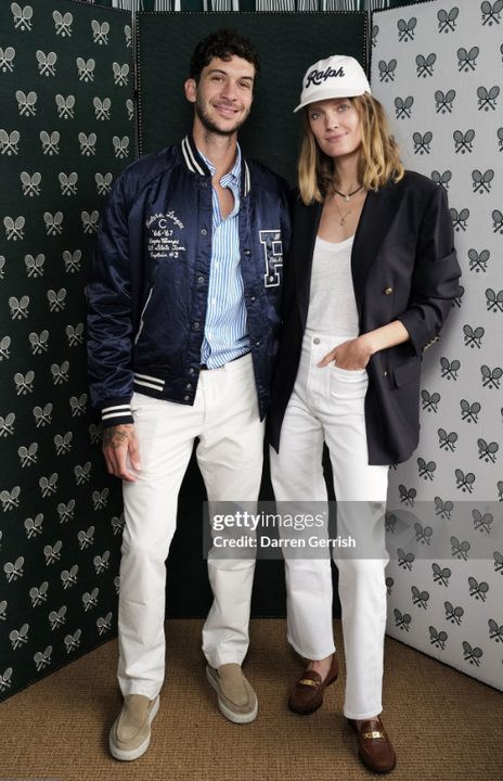 Constance Jablonski and Matthias Dandois in Polo Ralph Lauren at the 2024 Wimbledon Tennis Championships