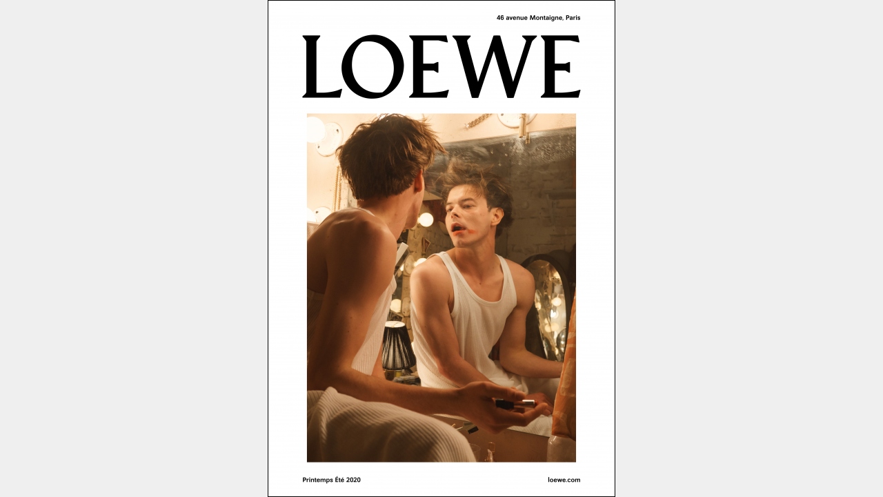 LOEWE previews new images featuring Stranger Things actor Charlie Heaton across Paris to coincide with the debut of the new Spring/Summer 2020 menswear collection illustration 1