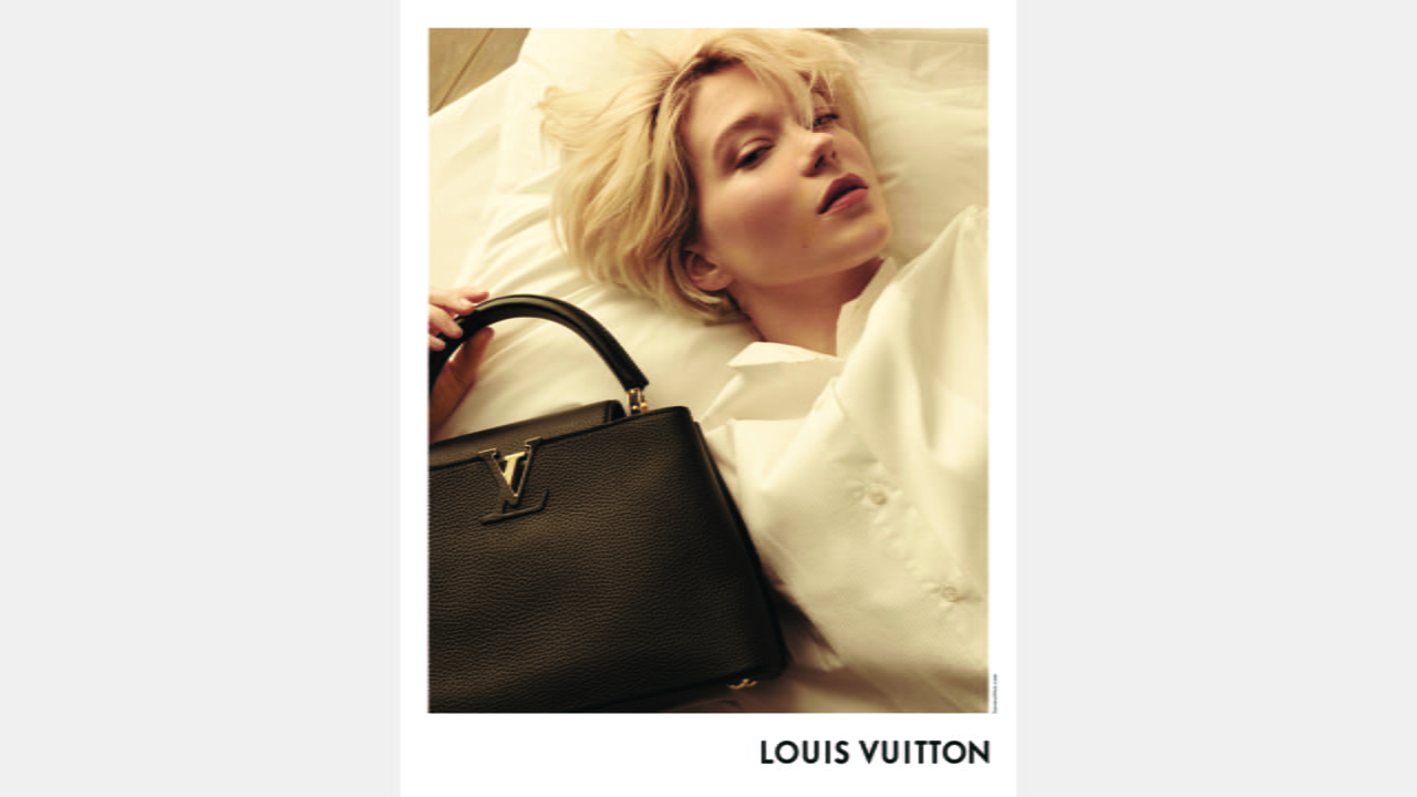 Lea Seydoux Louis Vuitton Bed Capucines 2021 Campaign