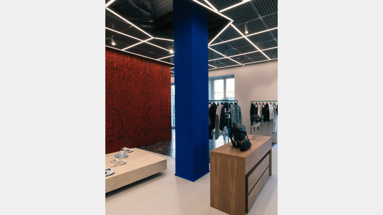AMO designs Virgil Abloh's Off-White store in Paris, reflecting