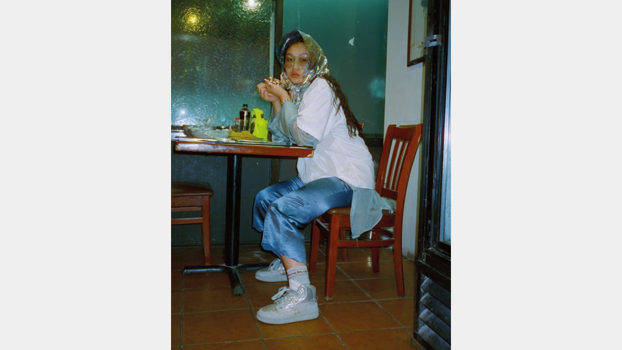 Acne Studios presents new 08STHLM sneaker style in glitter silver illustration 1