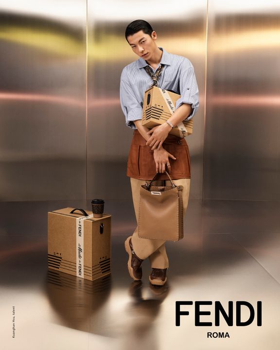 Men’s Spring/Summer 2024 Advertising Campaign featuring Greg Hsu, Jeremy Pope and Massimiliano Caiazzo as FENDI Global Menswear Ambassador illustration 2