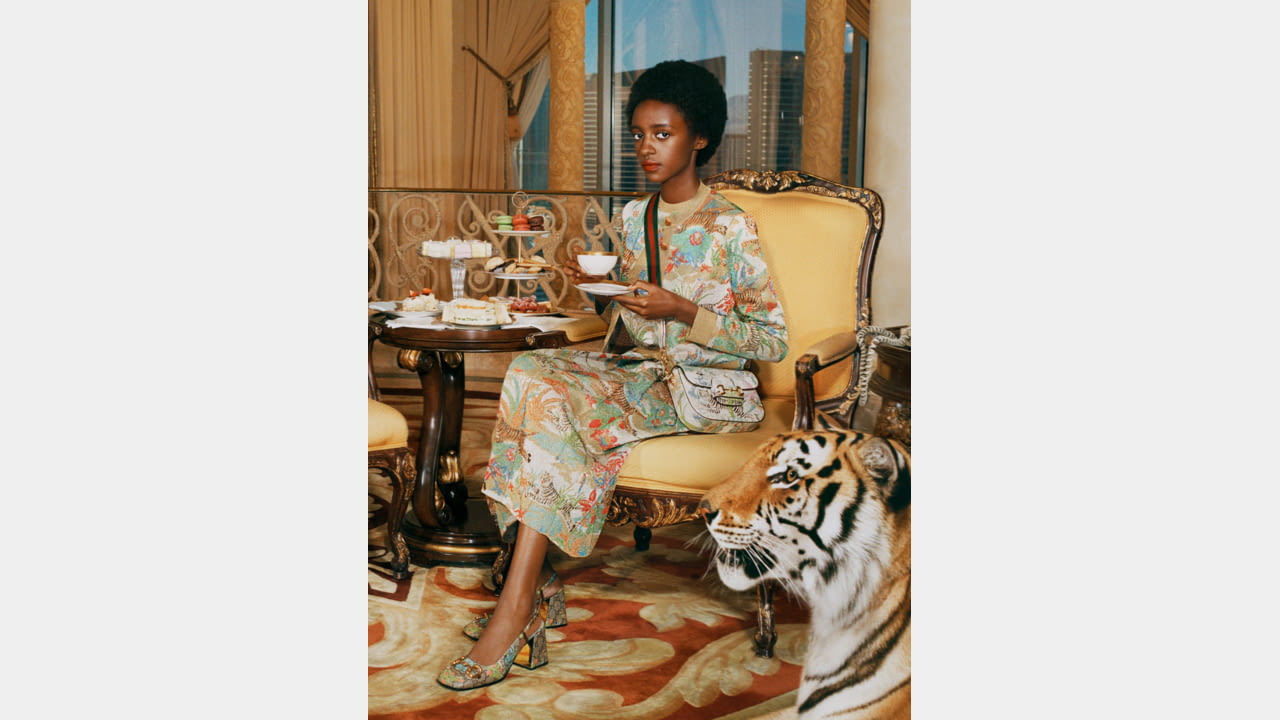 gucci on X: #GucciTiger, the collection to celebrate the Year of the Tiger,  presents a reinterpretation of a late 1960s archival print by Vittorio  Accornero featuring a tiger against a colorful backdrop