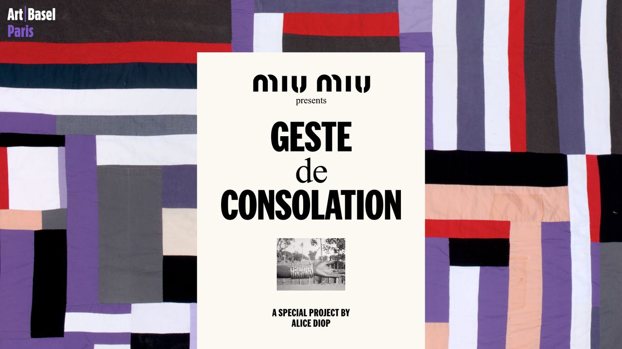 Miu Miu and Alice Diop present Geste de Consolation at Art Basel Paris 2026 illustration 1