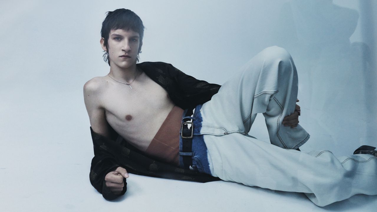 Dries Van Noten Spring Summer 2023 Denim Capsule collection | Campaign Images & Product Flats illustration 2