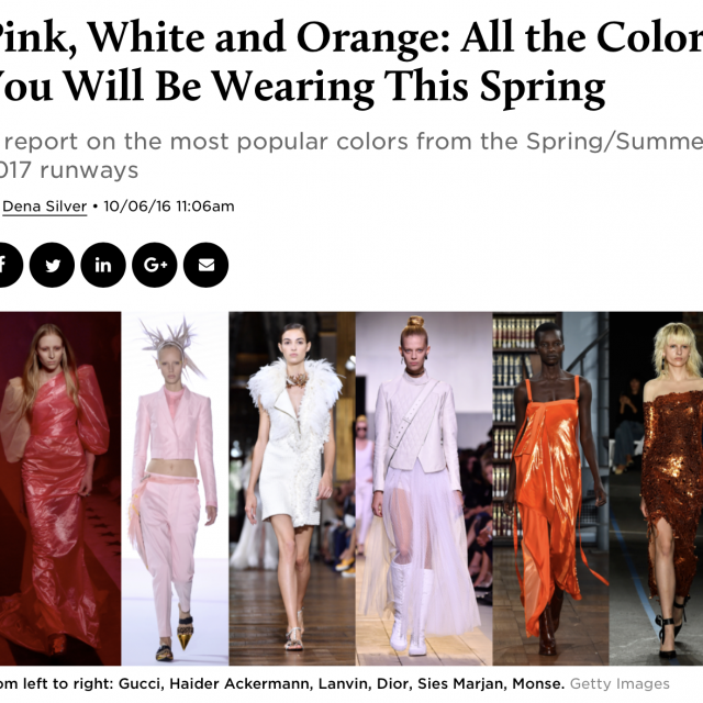 OBSERVER - Pink, White and Orange: All the Colors You Will Be Wearing This Spring