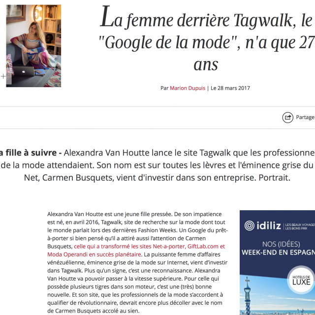 Madame Figaro - La femme derrière Tagwalk, le "Google de la mode", n'a que 27 ans