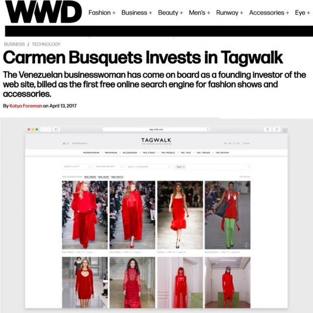 WWD - Carmen Busquets Invests in Tagwalk
