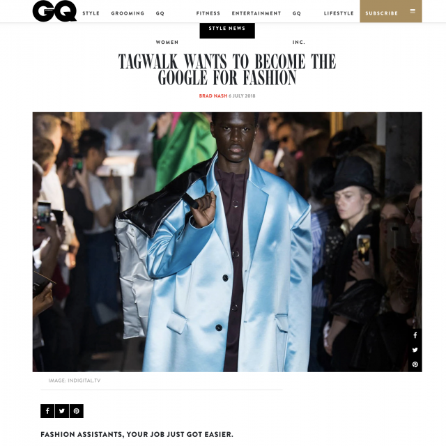 GQ Australia - Tagwalk Wants To Become The Google For Fashion