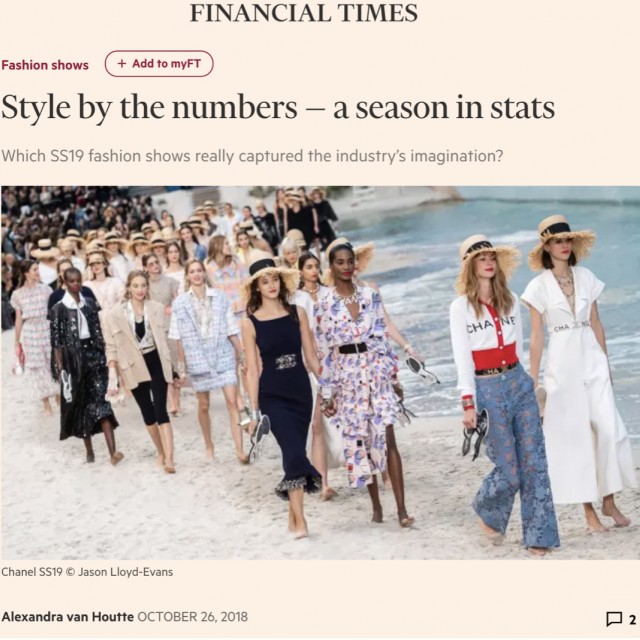 Financial Times - Style by the numbers — a season in stats