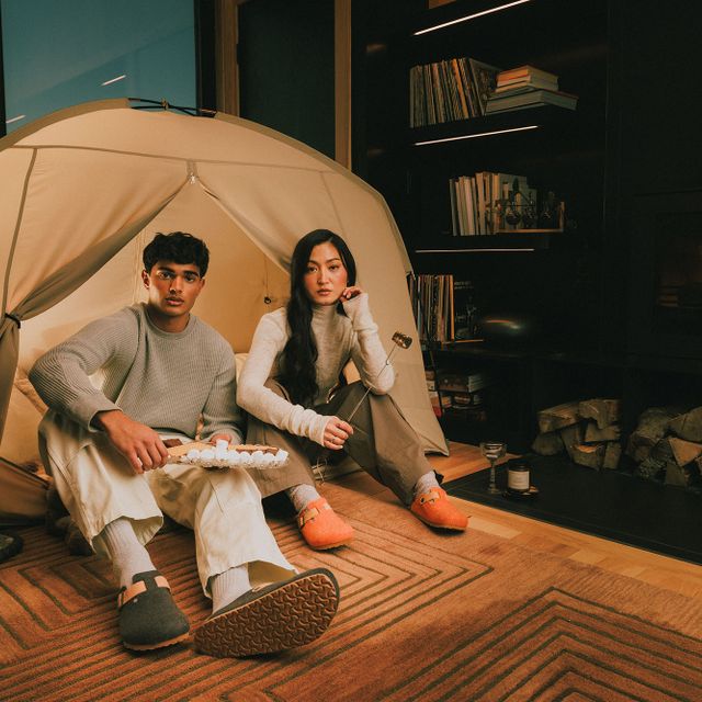 Birkenstock And CNCPTS Present The Fall/Winter ’25 Boston “Felt” Collection In Orange And Graphite