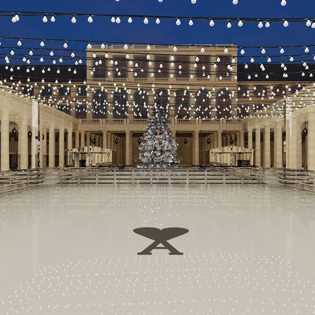 AMI SETS UP AN ICE-RINK AND A POP-UP STORE IN PARIS FOR THE HOLIDAY SEASON