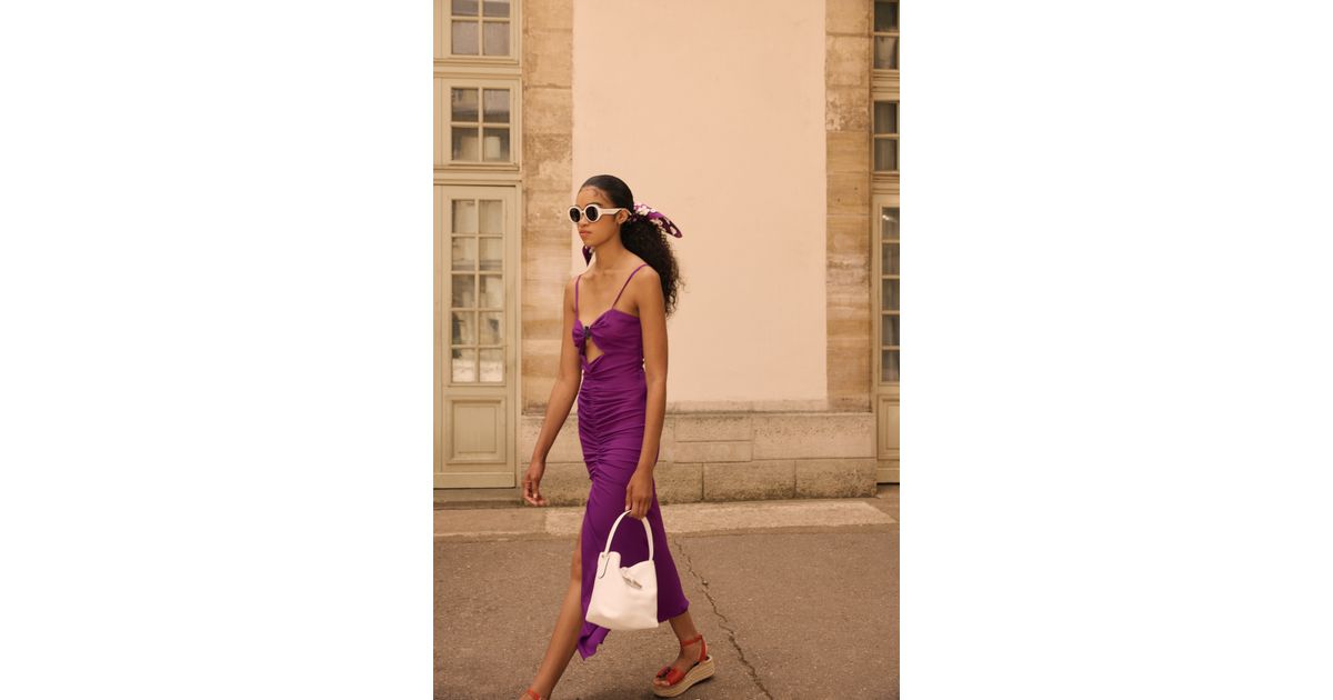 longchamp purple dress Longchamp SS24 womenswear #37