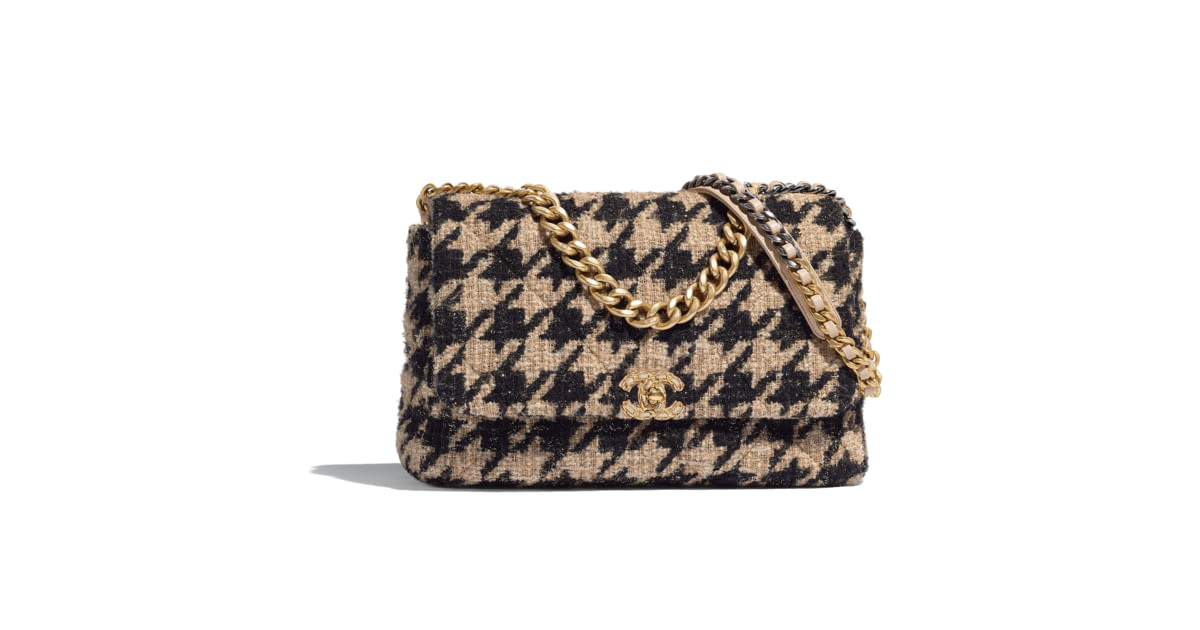 chanel houndstooth bolsa