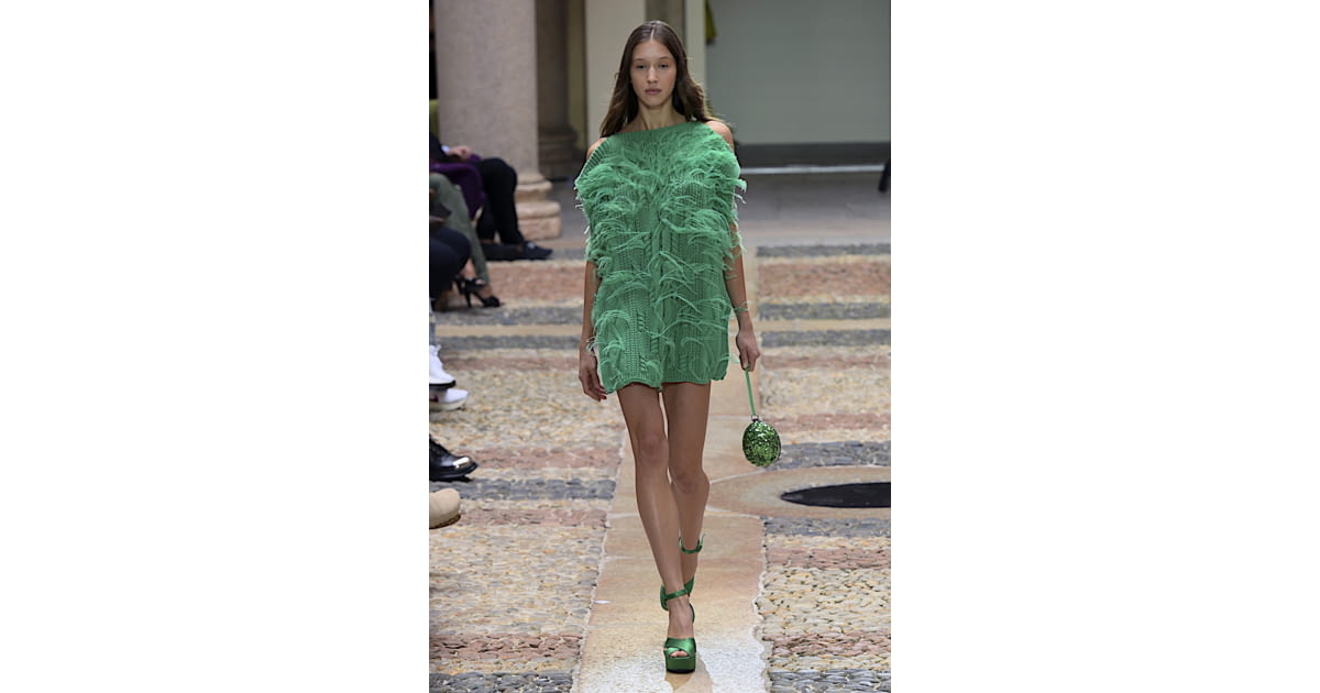 self portrait green maxi dress Green Rhinestone Maxi Dress – self-portrait-US