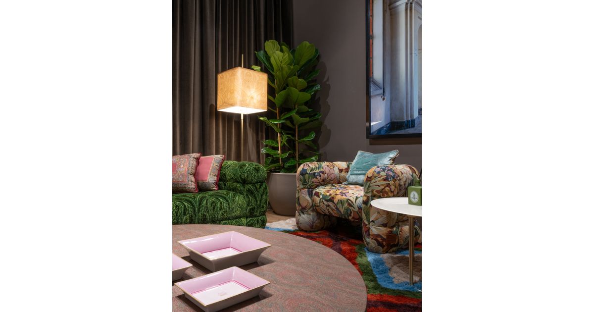 The article: Etro Home Interiors Milan Design Week 2024 Retro Maximalism