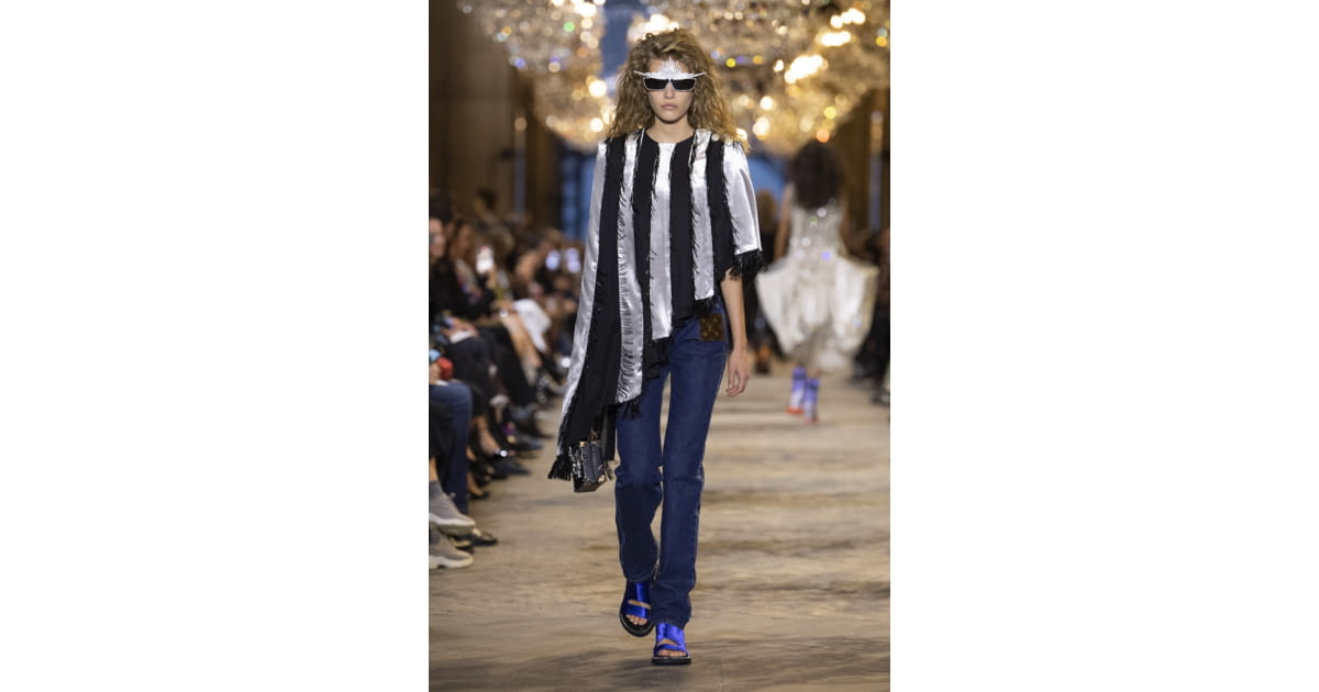 Mariam De Vinzelle walks on the runway during the Louis Vuitton