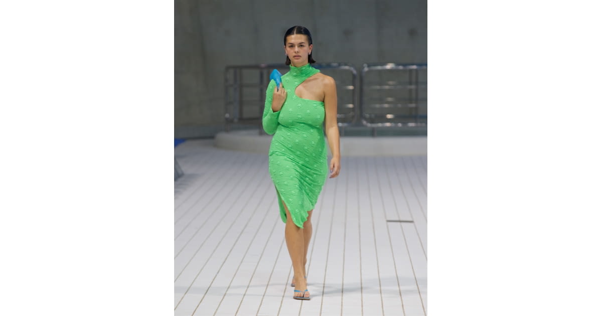 green emerald velvet dress REJINA PYO Estelle Dress I ICON