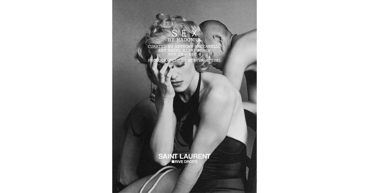 New Madonna Sex by Saint Laurent .Tote and Program . Art Basel