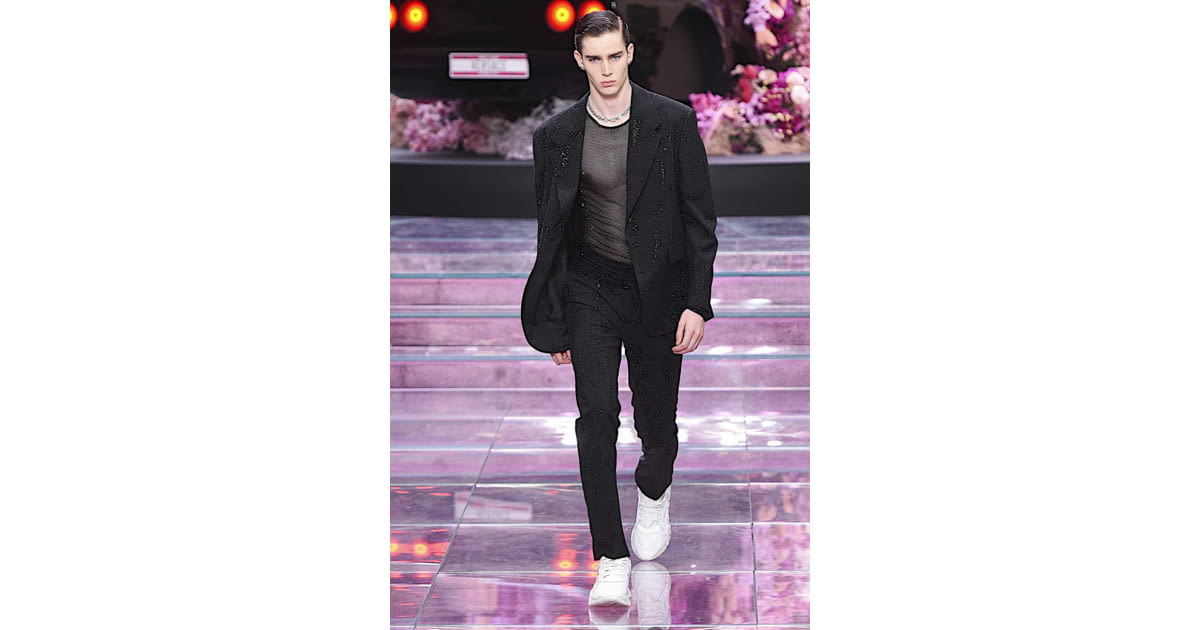 Mitchell Gorthy walks the runway during the Louis Vuitton Menswear News  Photo - Getty Images