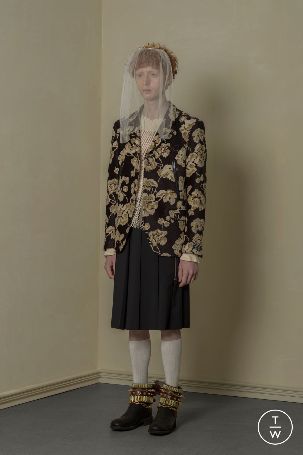 Fashion Week Paris Spring/Summer 2024 look 1 from the Undercover collection menswear