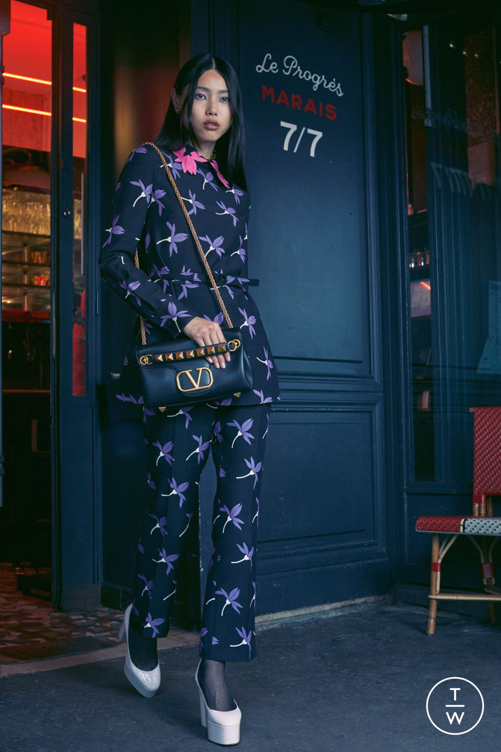 Fashion Week Paris Resort 2022 look 3 de la collection Valentino womenswear