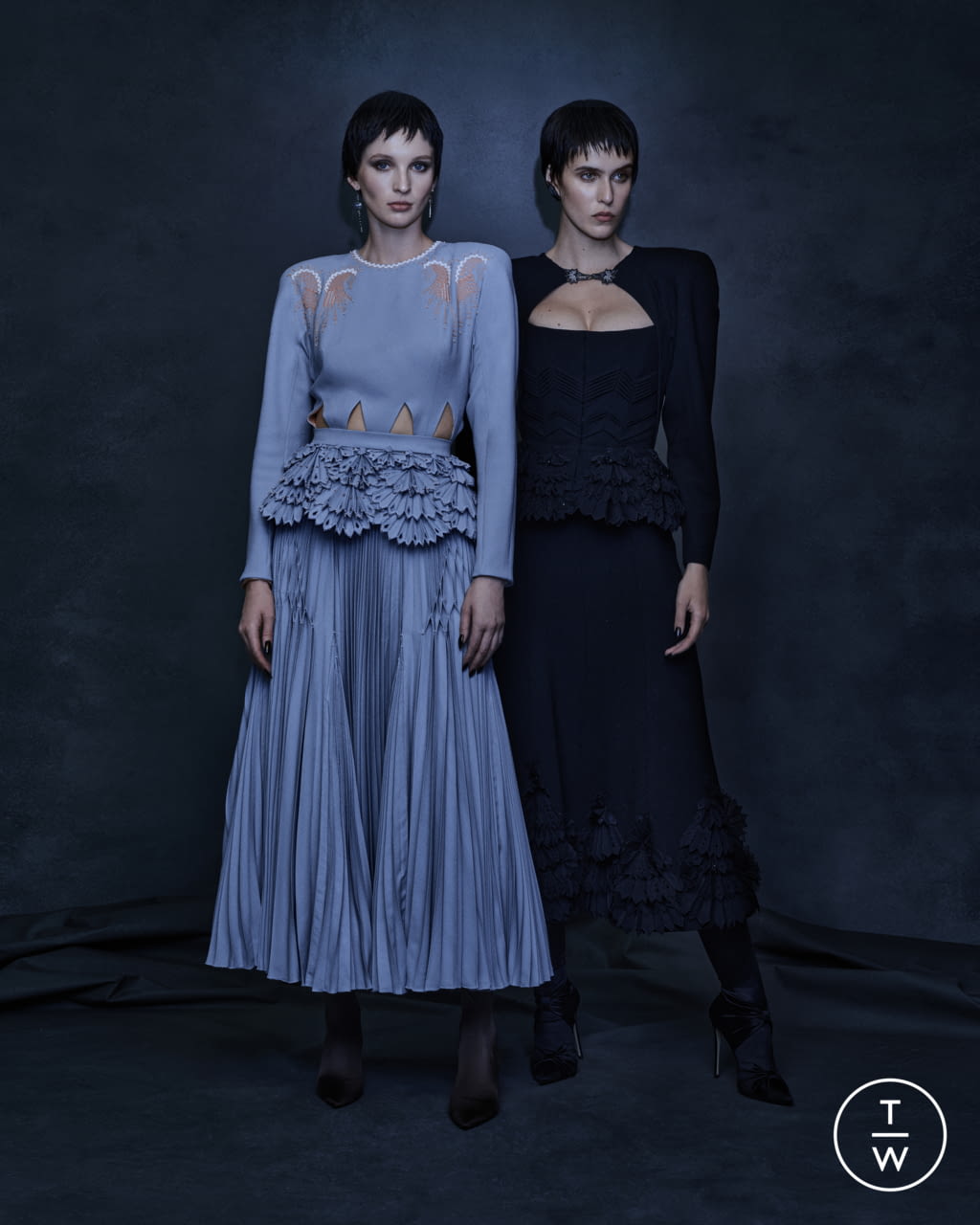 Fashion Week Paris Fall/Winter 2021 look 25 de la collection Ulyana Sergeenko couture