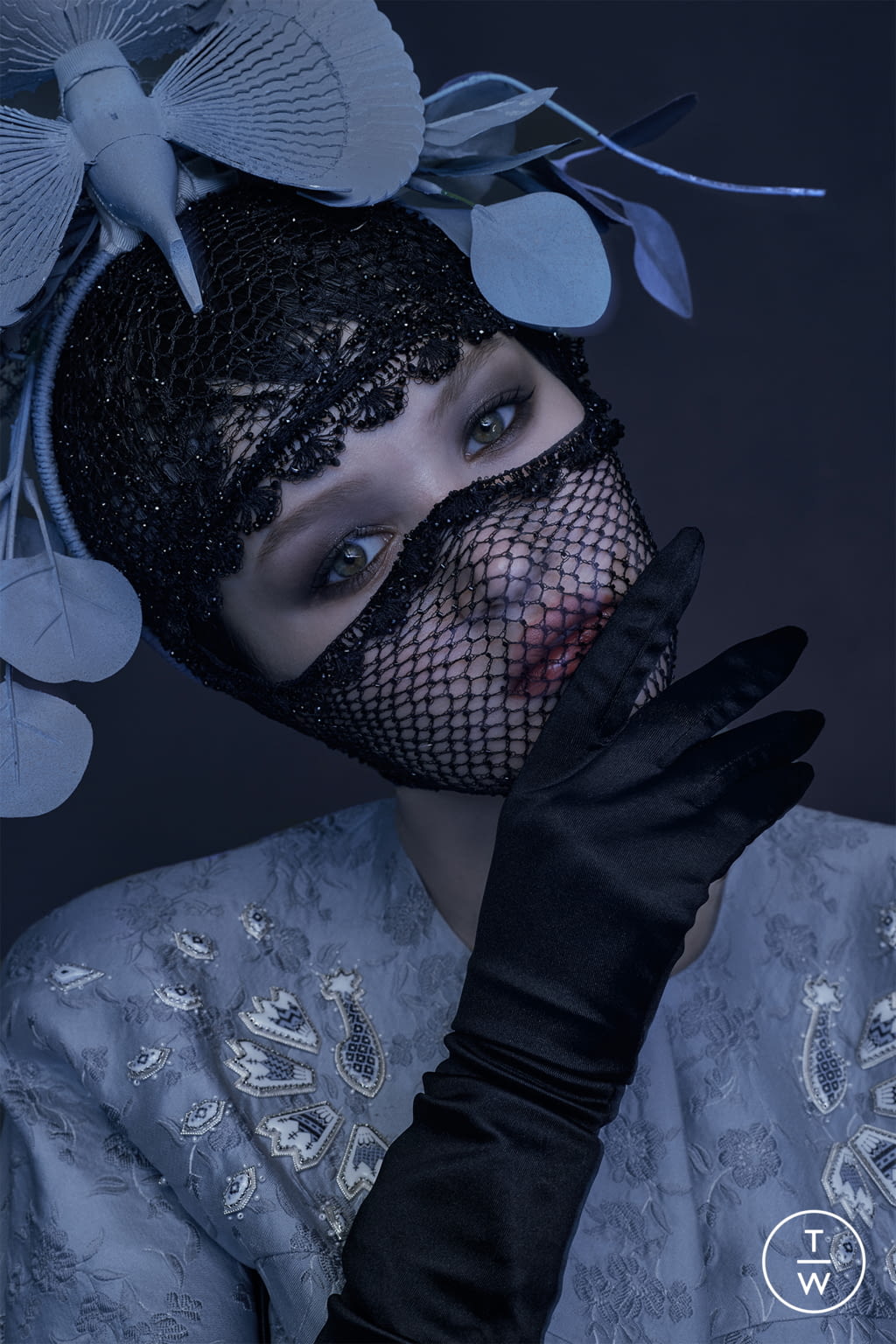 Fashion Week Paris Fall/Winter 2021 look 26 de la collection Ulyana Sergeenko couture