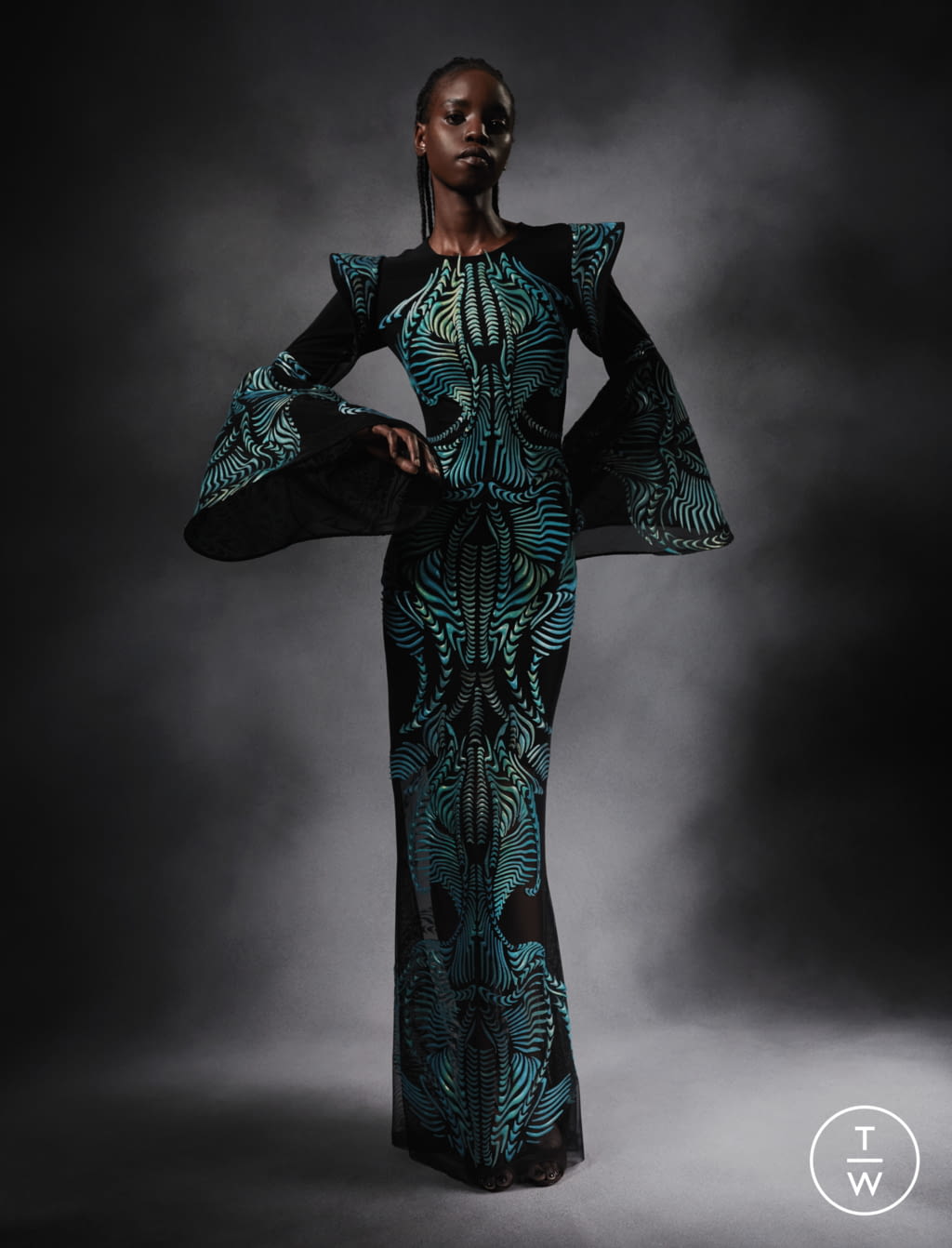 Fashion Week Paris Fall/Winter 2021 look 4 de la collection Iris Van Herpen couture