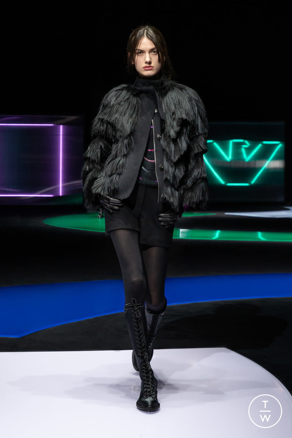 Fashion Week Milan Fall/Winter 2021 look 8 from the Emporio Armani collection womenswear