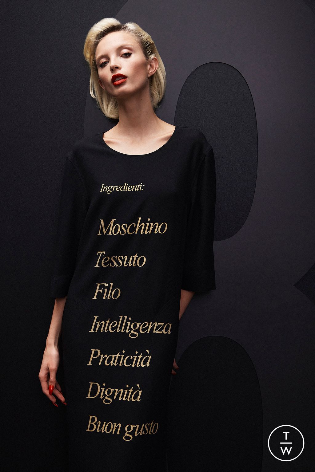 Fashion Week Milan Pre-Fall 2024 look 8 de la collection Moschino womenswear