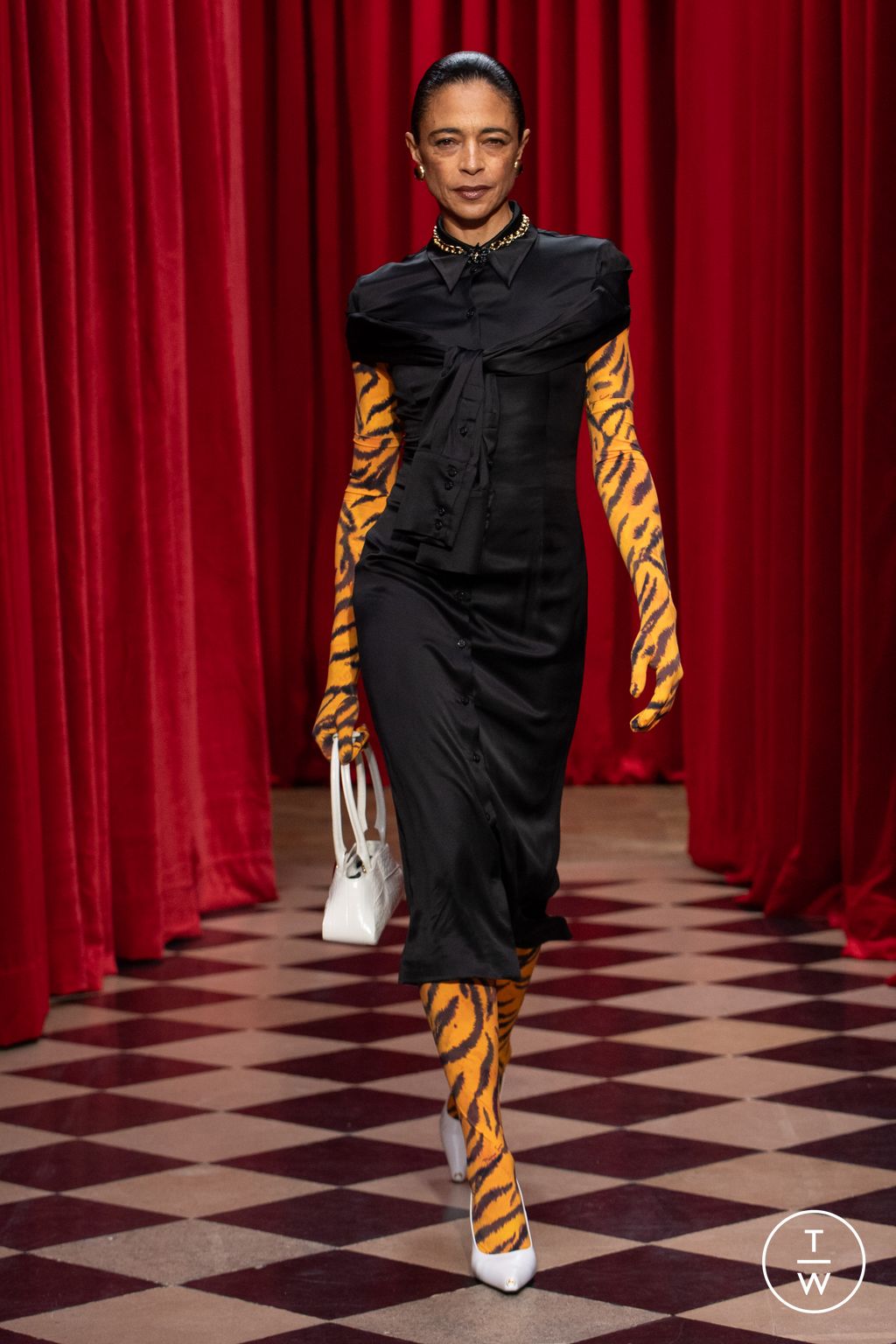 Fashion Week Paris Fall/Winter 2025 look 8 from the Marine Serre collection womenswear