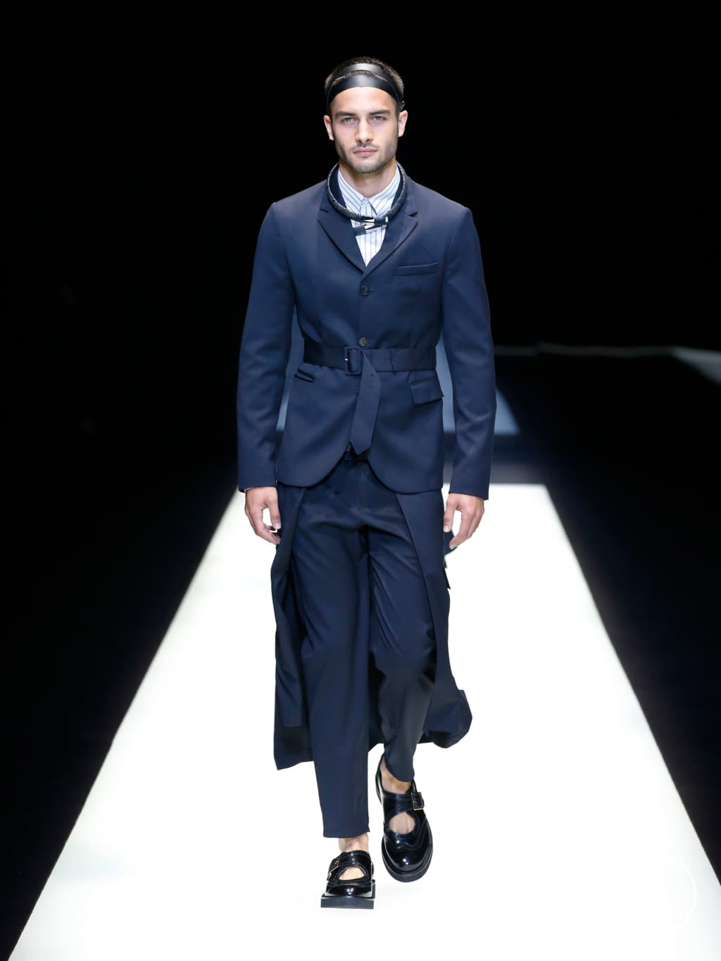 Fashion Week Milan Spring/Summer 2018 look 1 from the Emporio Armani collection menswear