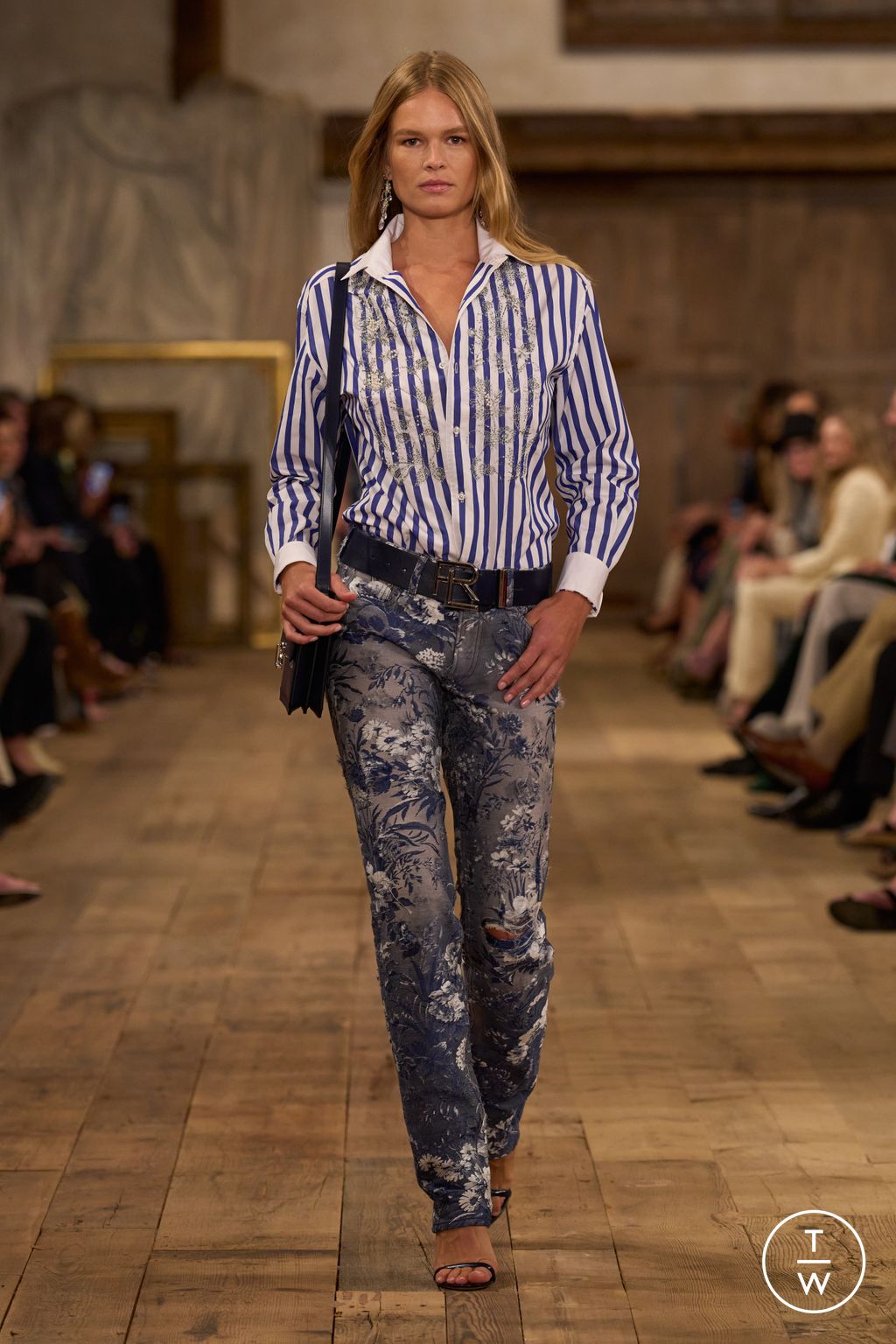Fashion Week New York Spring/Summer 2024 look 1 from the Ralph Lauren collection womenswear