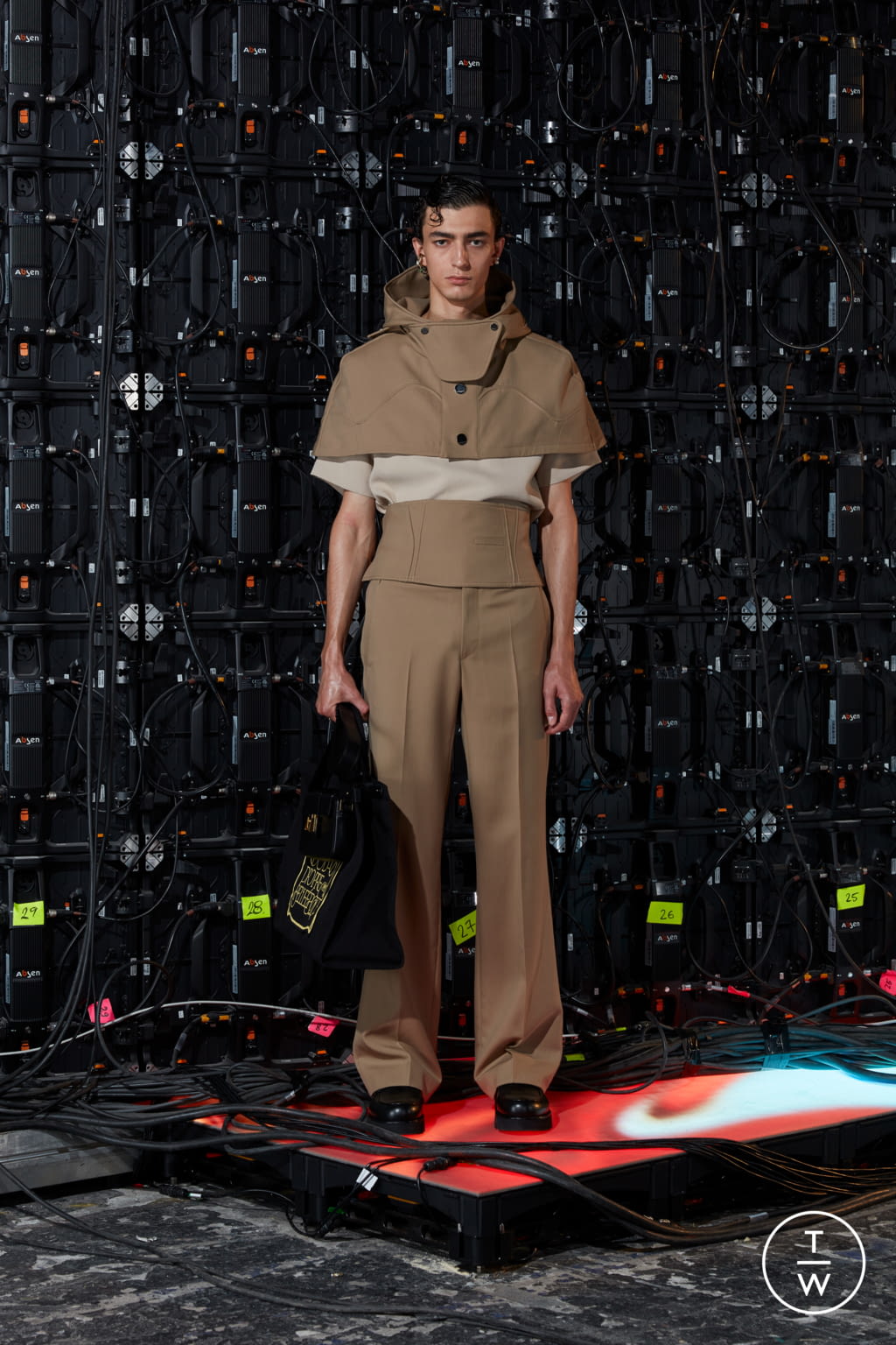 Fashion Week Paris Spring/Summer 2022 look 1 from the Wooyoungmi collection menswear