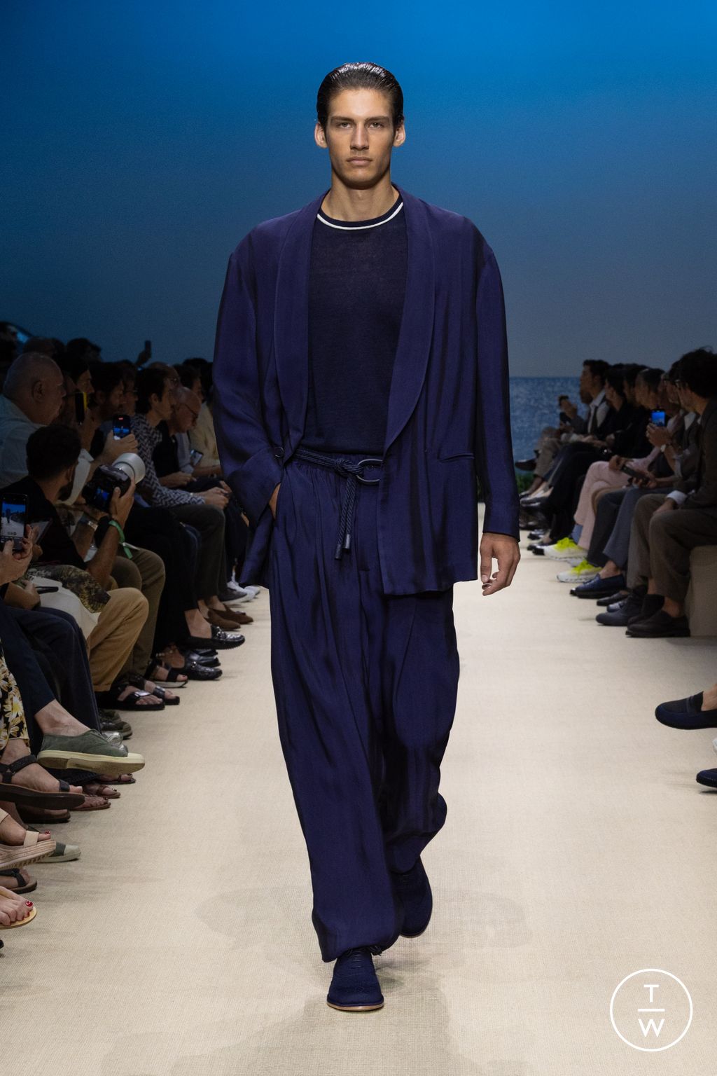 Fashion Week Milan Spring/Summer 2026 look 11 de la collection Giorgio Armani menswear