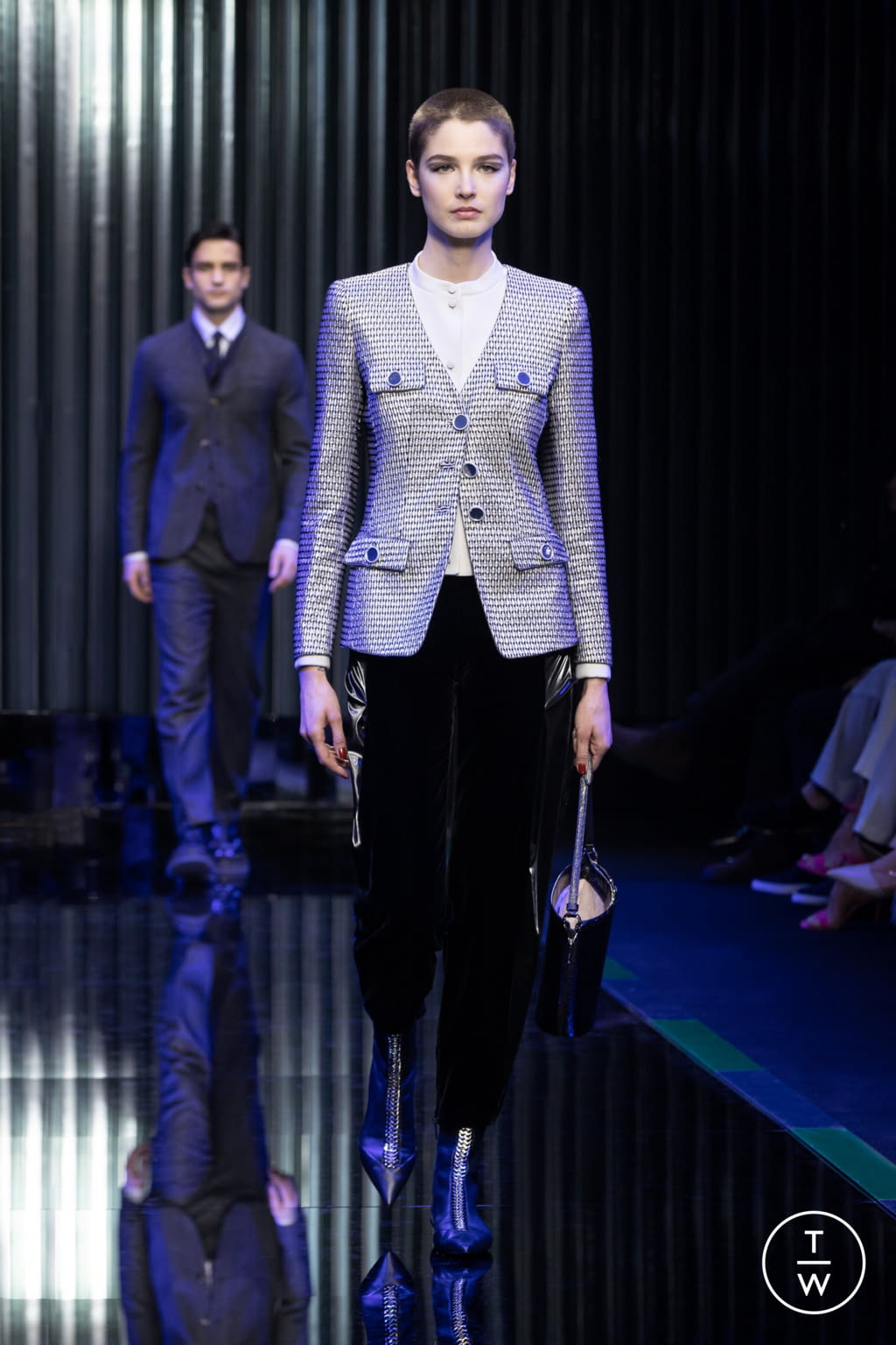 Fashion Week Milan Fall/Winter 2022 look 12 from the Giorgio Armani collection womenswear