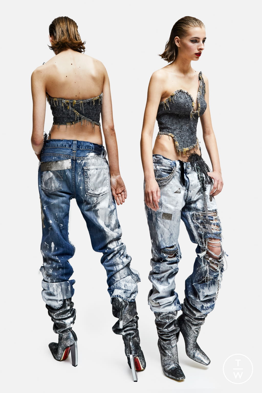 Fashion Week Paris Spring/Summer 2021 look 12 from the Ronald Van Der Kemp collection couture