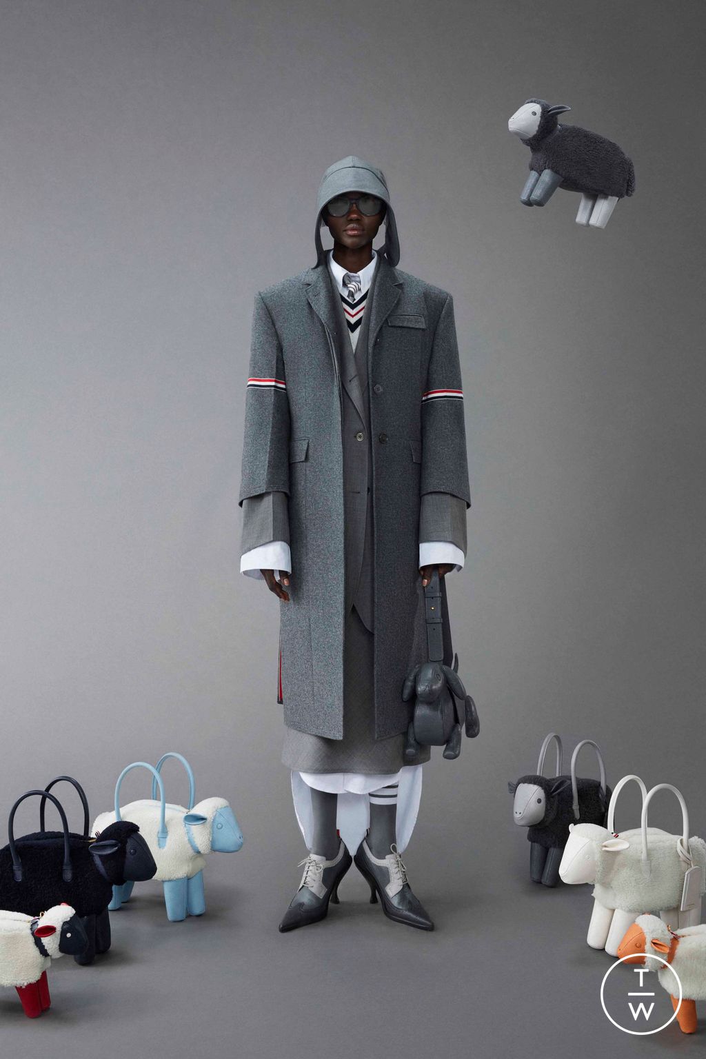 Fashion Week New York Resort 2024 look 1 from the Thom Browne collection womenswear