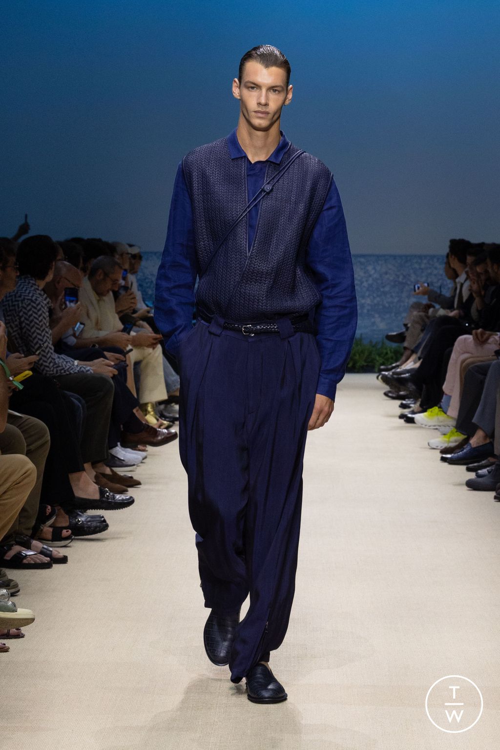 Fashion Week Milan Spring/Summer 2026 look 12 from the Giorgio Armani collection menswear